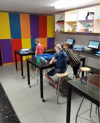 Children in a STEM classroom
