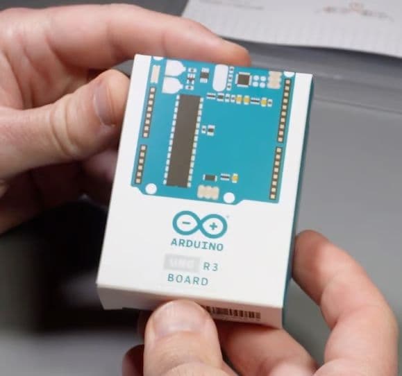 Arduino UNO R3 microcontroller board included in the Student Kit