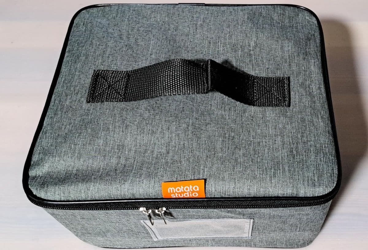 MatataStudio MX2-AS in its included fabric zipped storage case