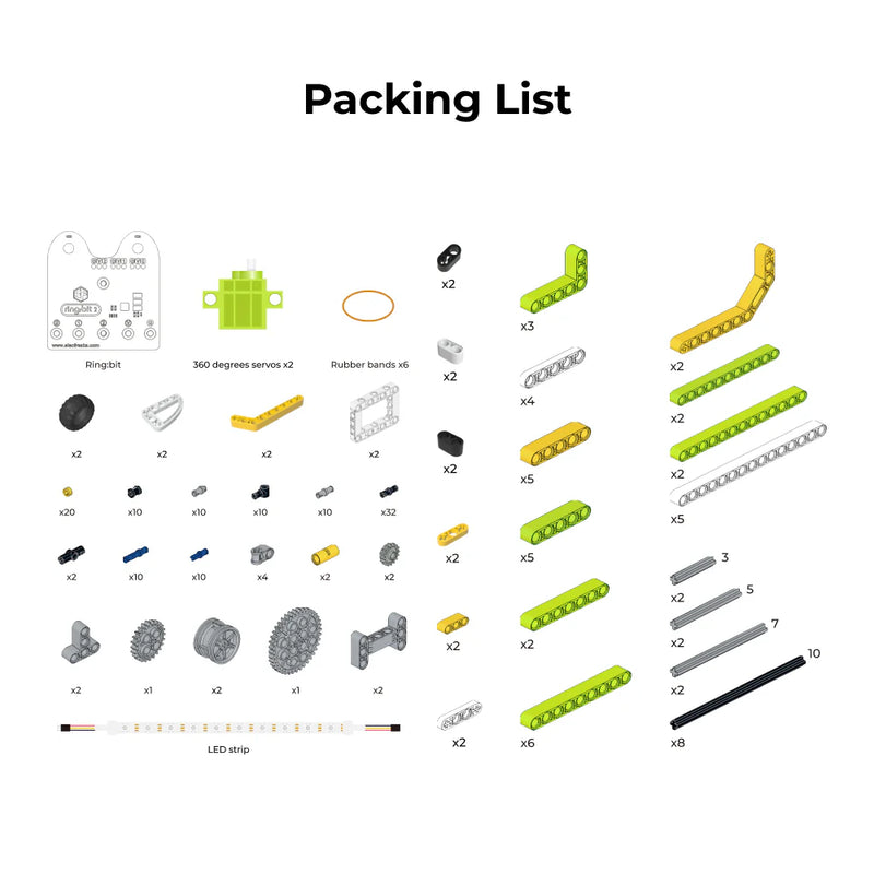 ELECFREAKS micro:bit 6‑in‑1 Ring:bit Bricks Pack