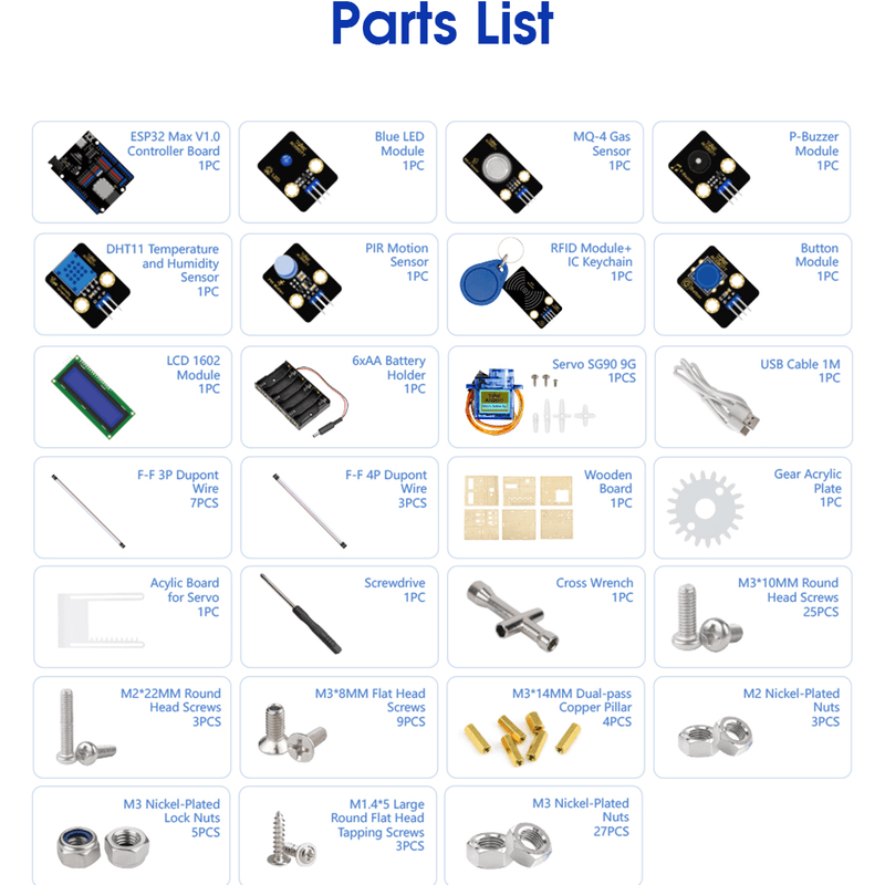 ACEBOTT IoT Smart Home Basic Starter Kit for ESP32 - CREATESPACE