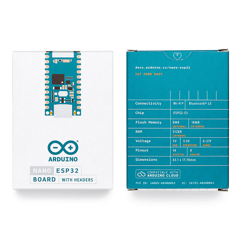 Arduino® Nano ESP32 with Headers - CREATESPACE
